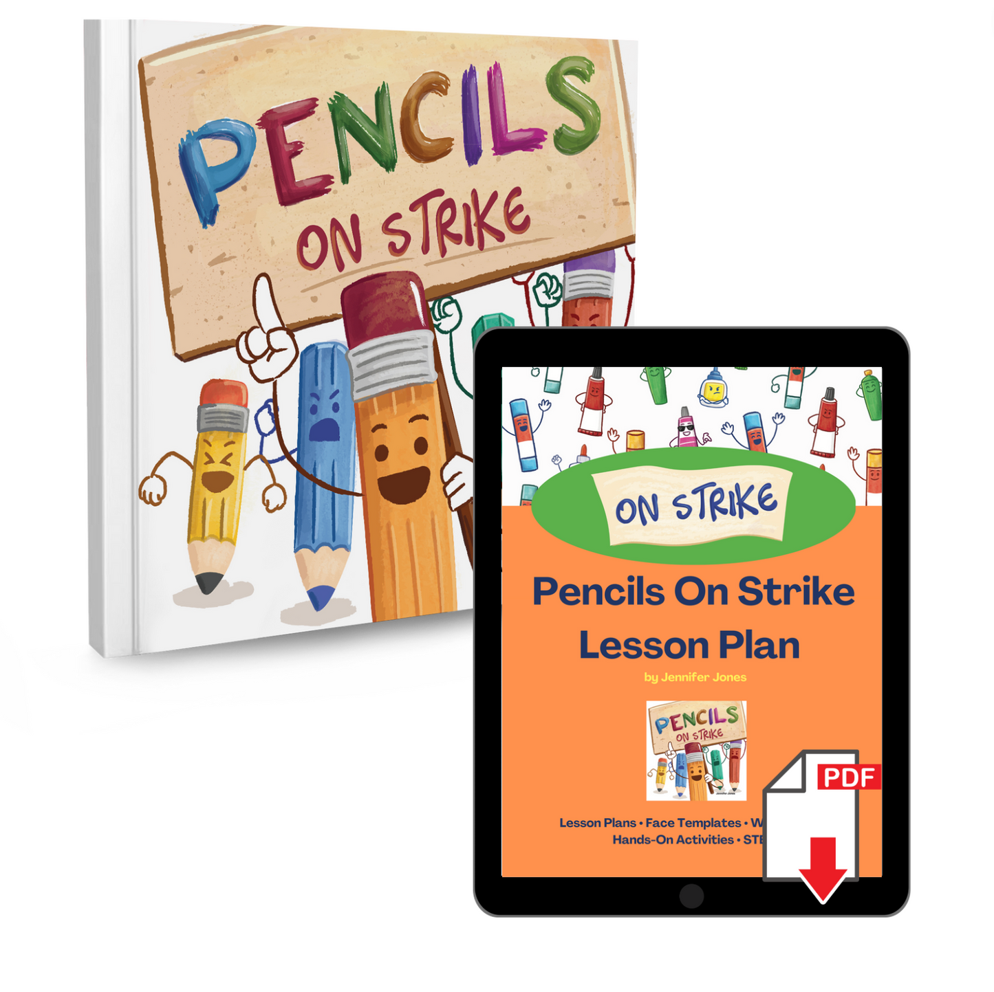 Pencils on Strike Book + Lesson Plan Bundle