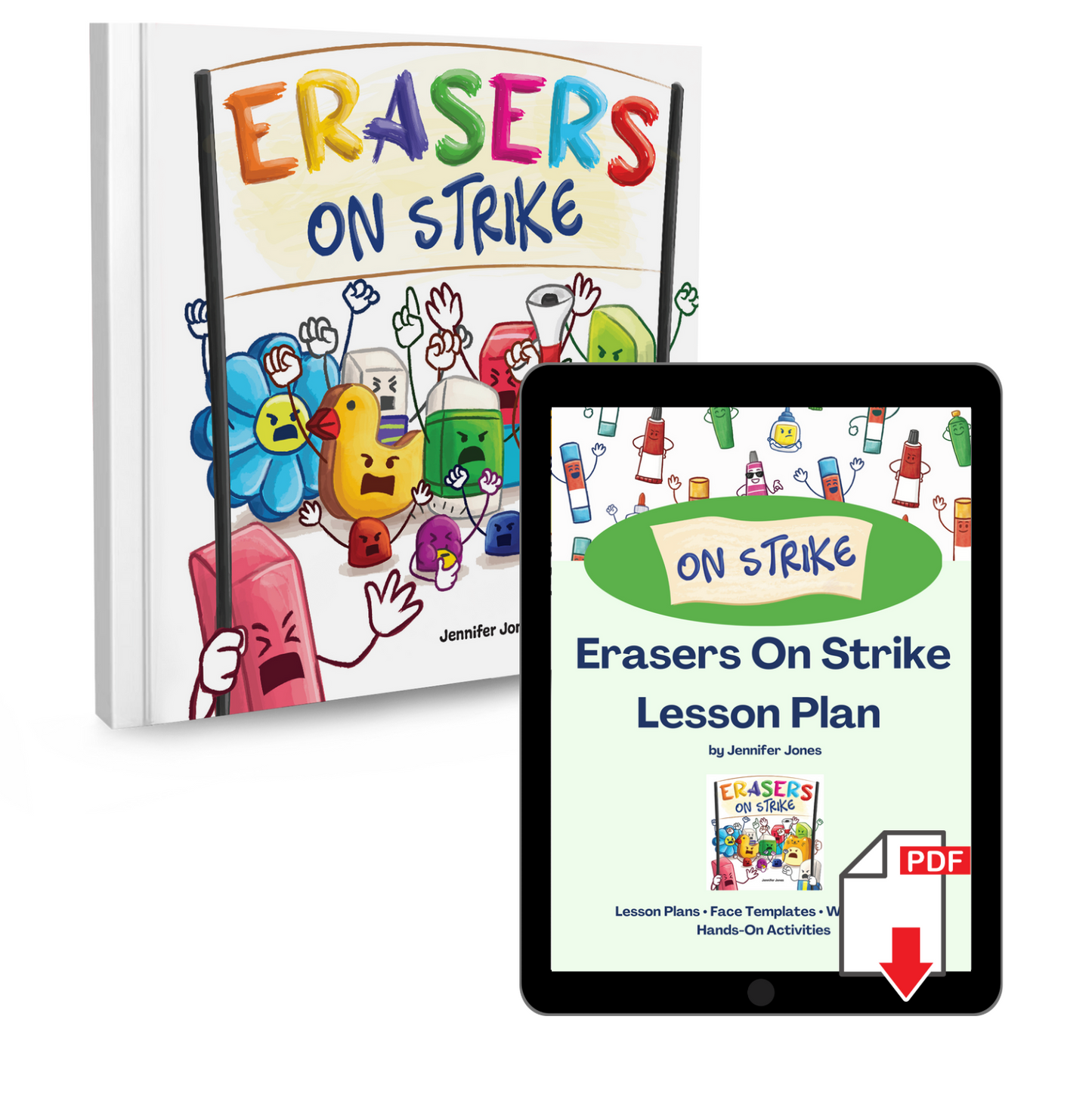 Erasers on Strike Book + Lesson Plan Bundle