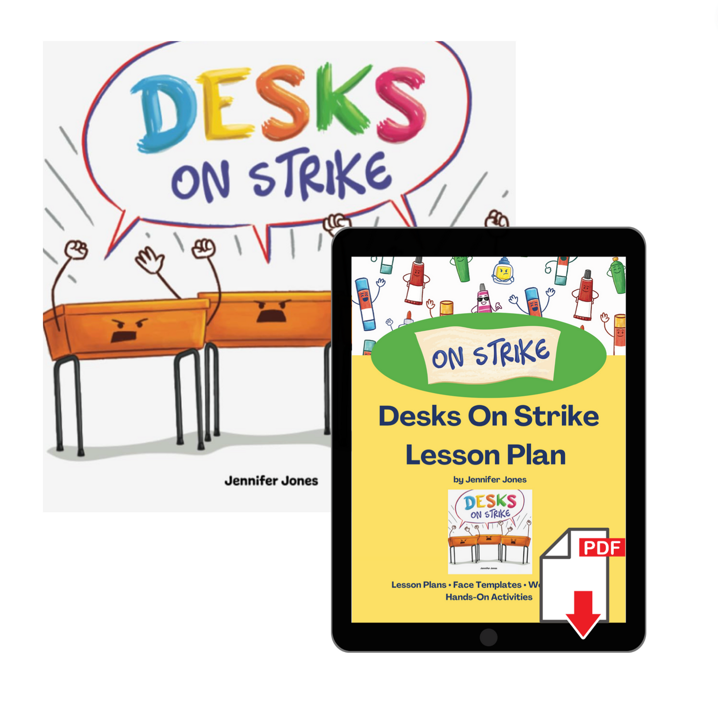 Desks on Strike Book + Lesson Plan Bundle