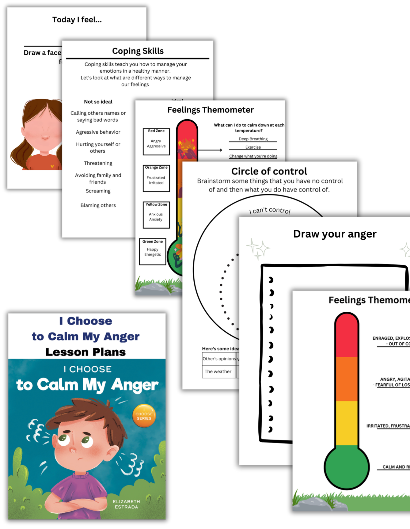 I Choose to Calm My Anger Book + Lesson Plan Bundle