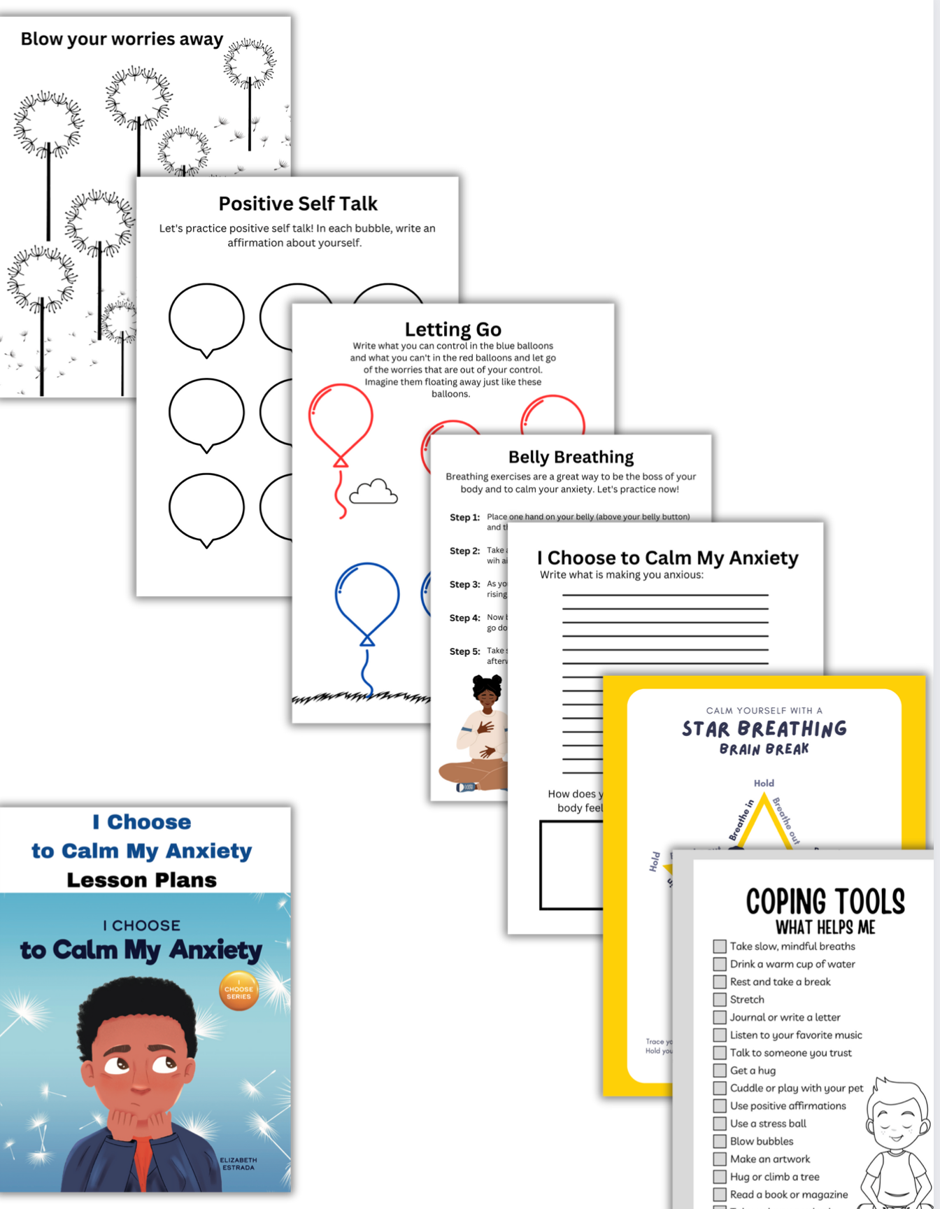 I Choose to Calm My Anxiety Book + Lesson Plan Bundle