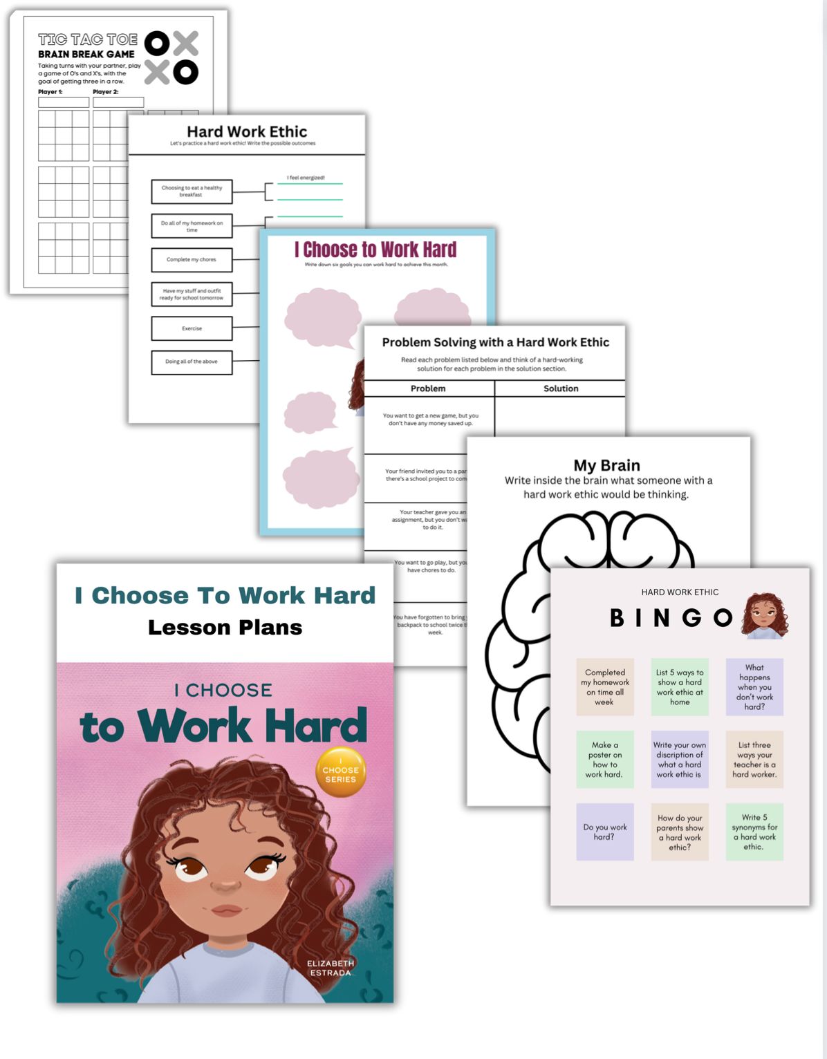 I Choose to Work Hard Book + Lesson Plan Bundle