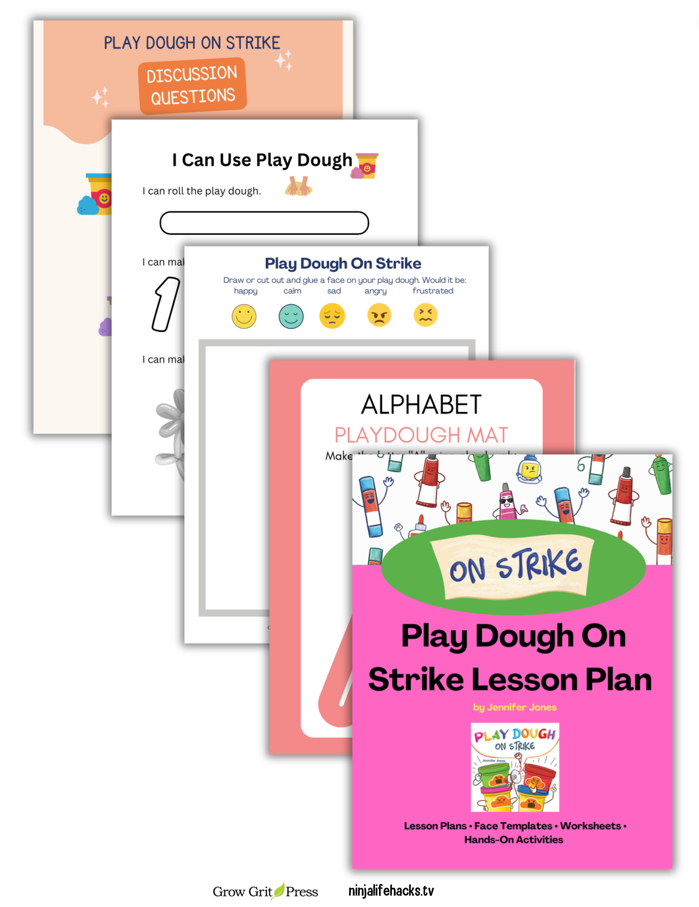 Play Dough on Strike  Ninja Book + Lesson Plan Bundle